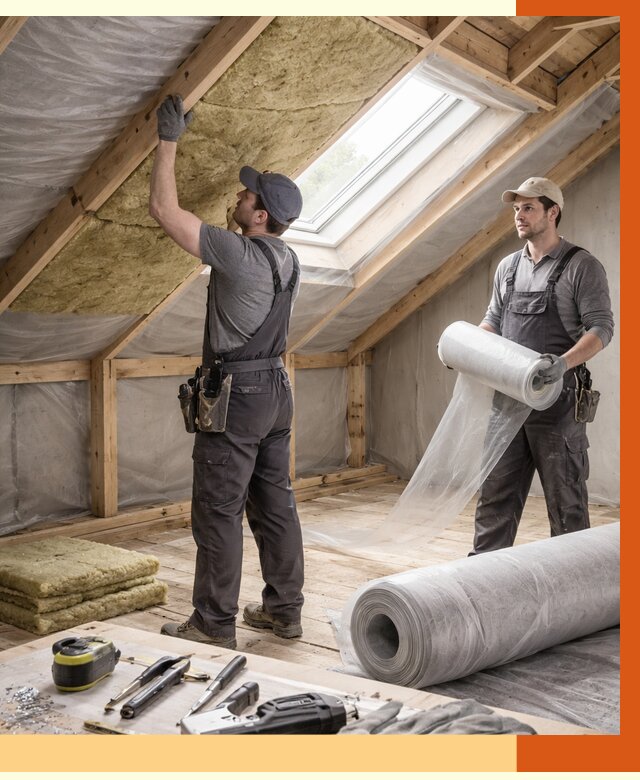 Утепление крыши изнутри мансарды в Курчатове от 4279 руб./м² | ТепломастерКрч