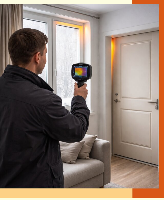 Тепловизионное обследование окон и дверей в Курчатове от 4585 руб. | ТепломастерКрч